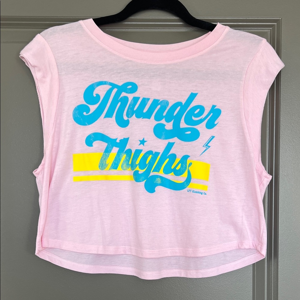 Pink Graphic Crop Top